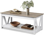 WLIVE Coffee Table, Wood Center Table - Image 9