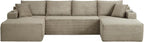 134 Inch Modular Sectional Sleeper Sofa, Boneless Cloud Couch - Image 9