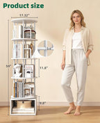 Kalrin 5 Tier Rotating Bookshelf - Image 2