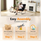 VINGLI 28" Wide Plush Upholstery Sling Modern Accent Chair - Image 8