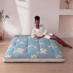 MAXYOYO Floral Printed Futon Mattress, Padded Japanese Floor Mattress Quilted - Image 5