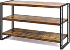 HCHQHS 3-Tier Rustic Wood and Metal Industrial Bookshelf by HCHQHS