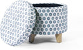 HomePop Upholstered Round Storage Ottoman|Homepop Home Décor|Upholstered Round by HomePop