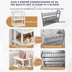 SAN HE Bamboo Shoe Rack 5Tier- Vertical White Shoe Rack - Image 5