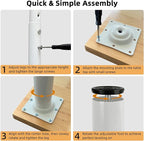 QLLY Adjustable Metal Table Leg, 24-40 inch, Home Office DIY Desk Leg, - Image 5