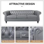QHITTY 2 Piece Living Room Set, Sectional Chesterfield Sofa Chair Contemporary - Image 4