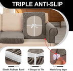 UNBBRRL 10 Pieces Stretch Sofa Cushion Covers - Image 3