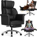 Ergonomic Office Chair with Footrest, Criss Cross Legged Desk Chair with by SUNNOW