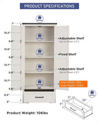 JXQTLINGMU Farmhouse Kitchen Pantry Cabinet - Image 6