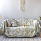 GLORY SEASON Sofa Cover Luxury Jacquard Stylish Embroidery Ruffle, Vintage Sofa - Image 3