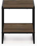 FURINNO Camnus Modern Living 2-Tier End Table, Columbia Walnut, 15.9 in x 15.75 - Image 7