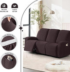 TAOCOCO Recliner Couch Covers for 3 Seat, 8-Pieces Stretch Large Couch Covers - Image 3