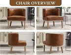 Brown Leather Barrel Chair - Image 9