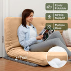 ZonLi Japanese Floor Futon Mattress Queen Size 80"x 60", 100% Cotton Cover 4'' - Image 2