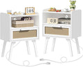 Lerliuo Rattan Nightstands Set of 2 by Lerliuo
