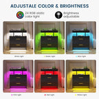 HNEBC Nightstand Set of 2 with Charging Station, Auto LED Night Stand with - Image 5