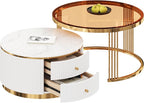 Merax 2-Piece Round Nesting Coffee Table Set - Image 11