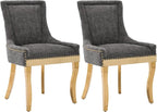 Upholstered Dining Chairs Set of 2, Modern Fabric Side Chairs by MZDOO