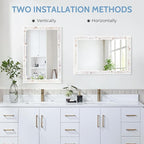 Tanmicoshomy Brown Shell Framed Rectangular Wall Mirrors - Image 4