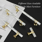 Rergy Cabinet Handles Marble Drawer Pulls and Knobs, T-Bar Hardware - Image 4