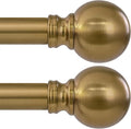 2 Pack Warm Gold Curtain Rods Double by Unknown