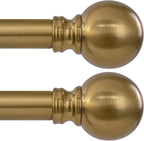 2 Pack Warm Gold Curtain Rods Double by Unknown