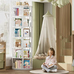 Aheaplus 6 Tier Rotating Bookshelf Tower, Revolving Bookcase, 360° Round - Image 3