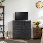 DUMOS 9 Drawer Dresser for Bedroom, Fabric Storage Organizer - Image 2