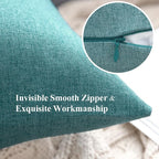 MIULEE Pack of 2 Decorative Outdoor Solid Waterproof Throw Pillow Covers Faux - Image 2