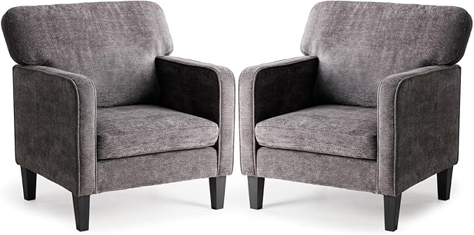 DUMOS Dark Grey Modern Accent Chairs by DumosLifestyle