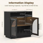 Sideboard Buffet Cabinet with Storage, 31.5" Coffee Bar Cabinet with LED Lights - Image 2
