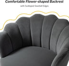 HULALA HOME Modern Velvet Accent Chairs Set of 2 - Image 5