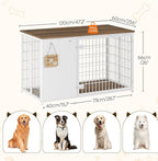 YATINEY Foldable Dog Crate Furniture, 47.2" Dog Crate - Image 7