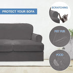 CUCRAF Cushion Sofa Cover 4 Piece Slipcovers, Soft Thick Velvet Couch Cover - Image 4