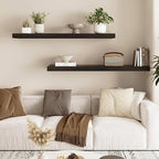 Fixwal Floating Shelves for Wall, 35.4" Long Heavy Duty Wall Mounted Rustic - Image 2