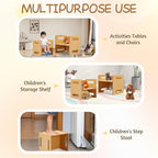 Montessori Table and Chair Set, Bamboo Wood Weaning Table and Chair Set - Image 3