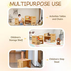 Montessori Table and Chair Set, Bamboo Wood Weaning Table and Chair Set - Image 4
