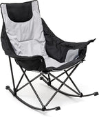 SUNNYFEEL Oversized Rocking Camping Chair, Fully Padded Patio Chair by SunnyFeelCamping