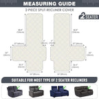 TAOCOCO 100% Waterproof Oversized Loveseat Recliner Cover, Non Slip Split - Image 5