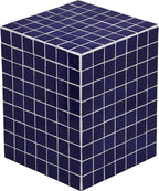 JONATHAN Y Callista Navy Modern Ceramic Tiled Cube Side Table, 18-Inch Glossy by JONATHANY