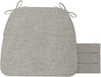 AAAAAcessories D-Shaped Chair Cushions, Machine-Washable Cover, Khaki Gray by AAAAAcessories