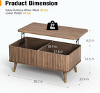 SULIVES Lift Top Coffee Table - Image 2