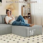 95" Cloud Sectional Couch U-Shaped Chaise - Image 5