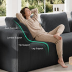 Novilla 141" Modular Sectional Sofa, Modern Cloud Sectional Couch - Image 9