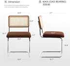 Zesthouse Rattan Dining Chairs Set of 4, Mid Century Modern Dining Room Chairs - Image 2