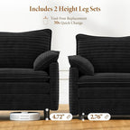Vesgantti 108" Cloud Couch for Living Room, Deep Seat Sectional Modular Sofa - Image 3