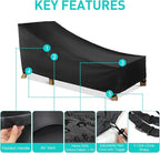 WLEAFJ Patio Chaise Lounge Cover Waterproof, Heavy Duty Outdoor Lounge Chair - Image 3