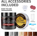 Leather Recoloring Balm with 100ml Mink Oil, Dark Gray Leather Repair Kit and - Image 6