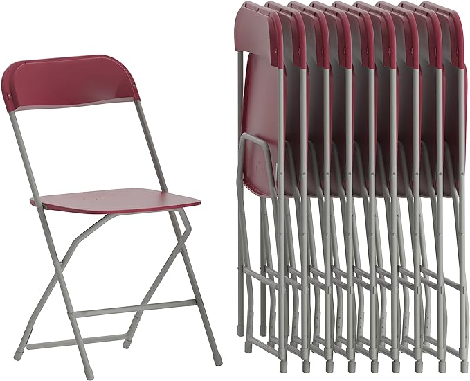 Hercules Series Plastic Folding Chair Red by FlashFurniture