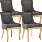 Upholstered Dining Chairs Set of 4, Modern Fabric Side Chairs by MZDOO